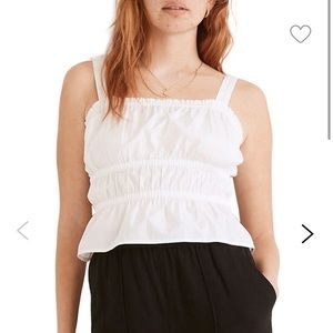 NWT MADEWELL Sophia Cropped Poplin Tank Top